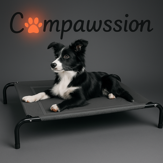 Cooling Elevated Dog Bed with Non-Slip Floor Protectors & Breathable Mesh, Raised Indoor & Outdoor Dog Cot Hammock
