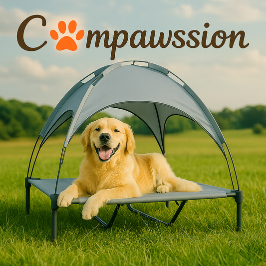 Pet Cot with Canopy(Dark Grey)